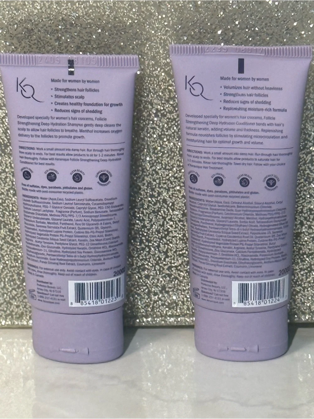 5 for $25 item 🌺 Mini Travel Size Keranique Rejuvenate Shampoo & Conditioner